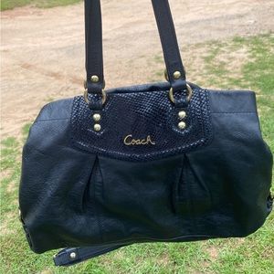 Coach leather black bag